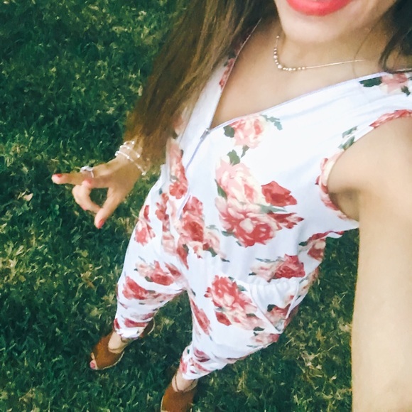 Cherry on Top Pants - Floral Romper Cherry on Top Pants - Floral Romper